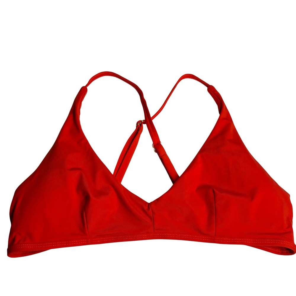 Andie Women's Red Triangle Bikini Top in‎ XL
